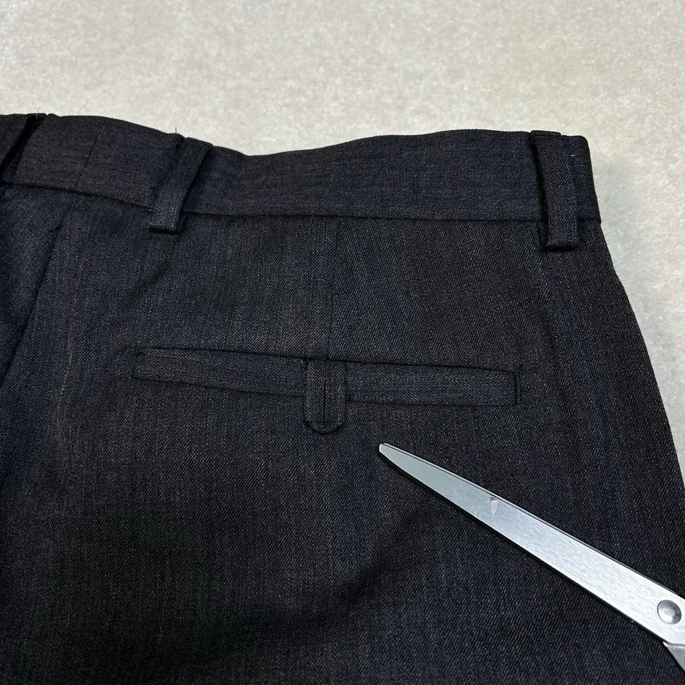 Banana Republic Wool Dress Pants Men's 33x30 Lined Dark Gray Flat Front
